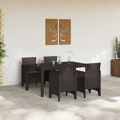 vidaXL Garden Dining Set 5 pcs Brown