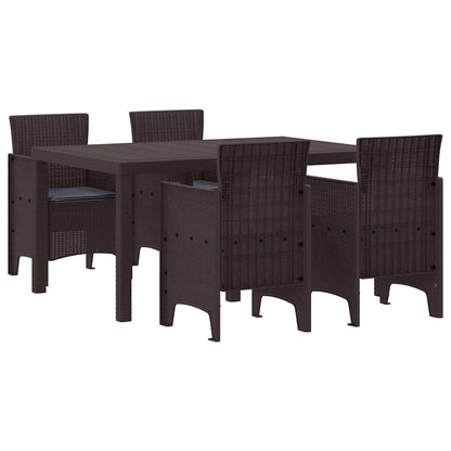 vidaXL Garden Dining Set 5 pcs Brown