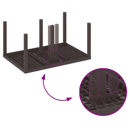 vidaXL Garden Dining Set 5 pcs Brown