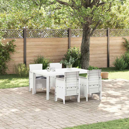 vidaXL Garden Dining Set 5 pcs White