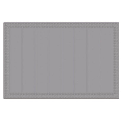 vidaXL Garden Dining Set 5 pcs Light Grey Polt rattan