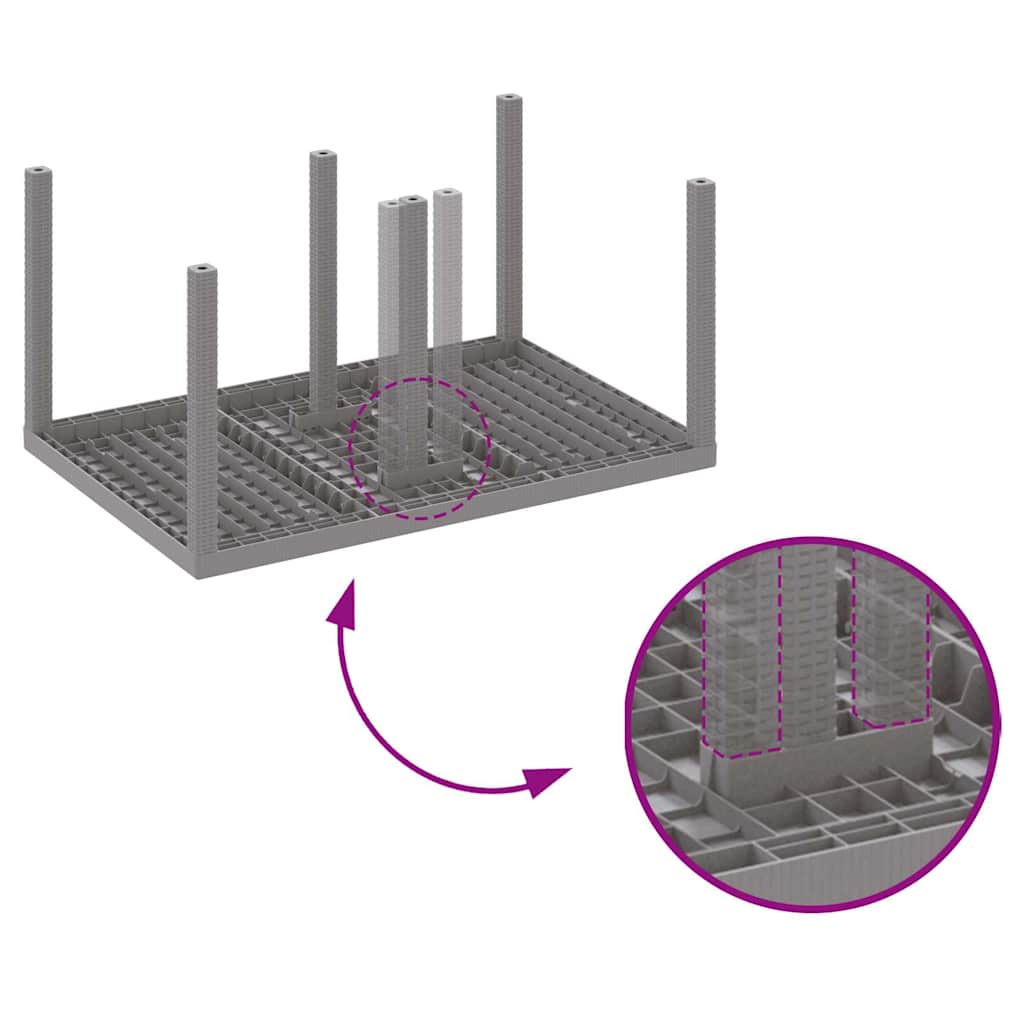 vidaXL Garden Dining Set 5 pcs Light Grey