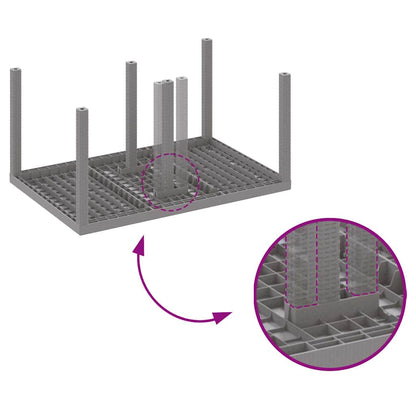 vidaXL Garden Dining Set 5 pcs Light Grey