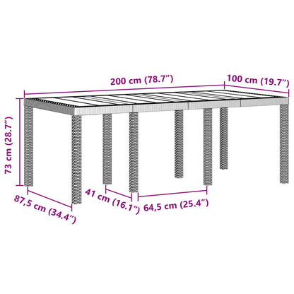 vidaXL Garden Dining Set 7 pcs Brown Polypropylene