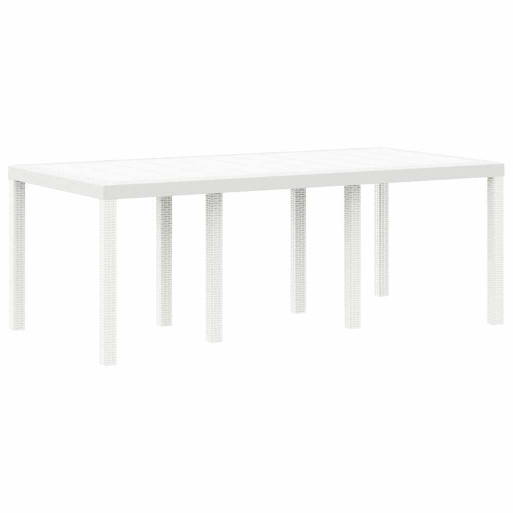 vidaXL Garden Dining Set 7 pcs White Polypropylene