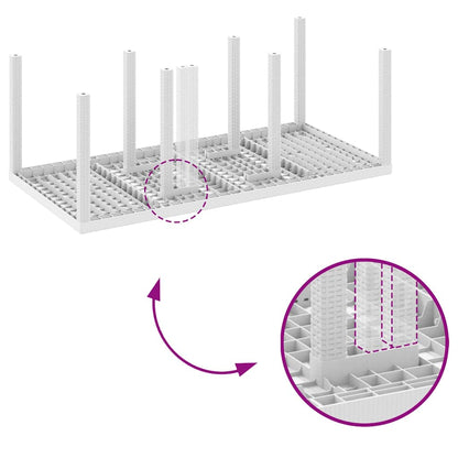 vidaXL Garden Dining Set 7 pcs White Polt rattan