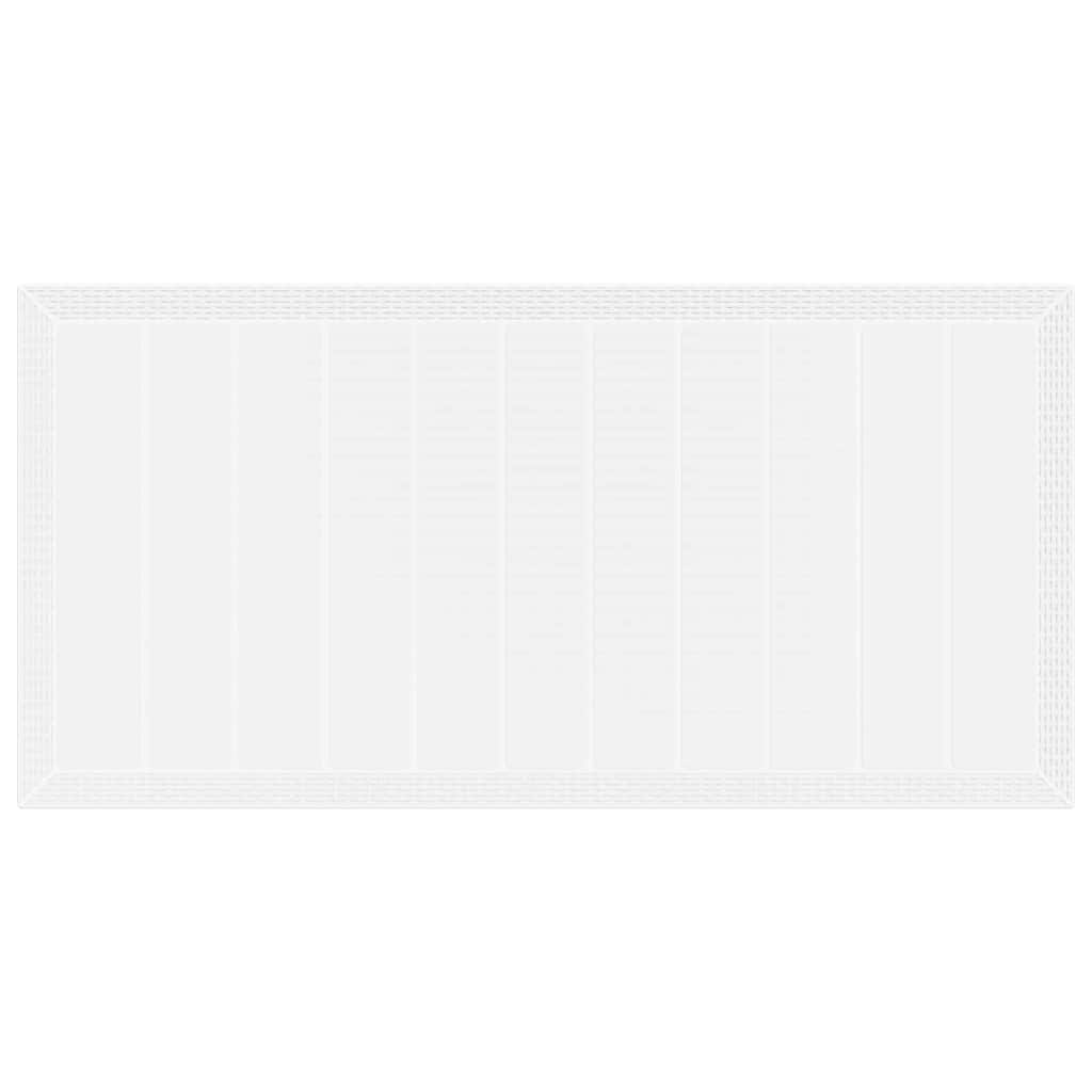 vidaXL Garden Dining Set 7 pcs White Polt rattan