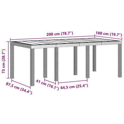 vidaXL Garden Dining Set 7 pcs Light Grey Polypropylene