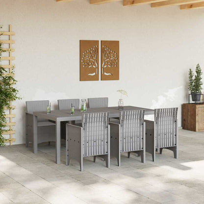 vidaXL Garden Dining Set 7 pcs Light Grey Polypropylene