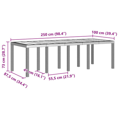 vidaXL Garden Dining Set 9 pcs Brown Polypropylene