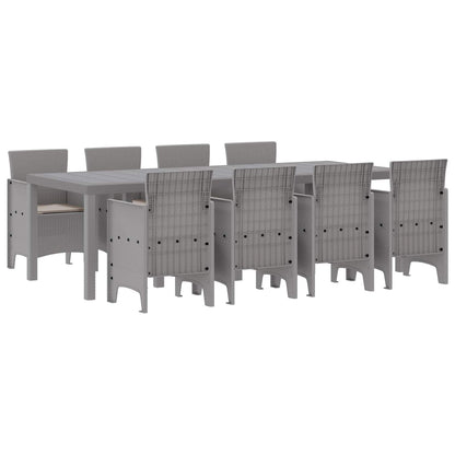 vidaXL Garden Dining Set 9 pcs White Polypropylene
