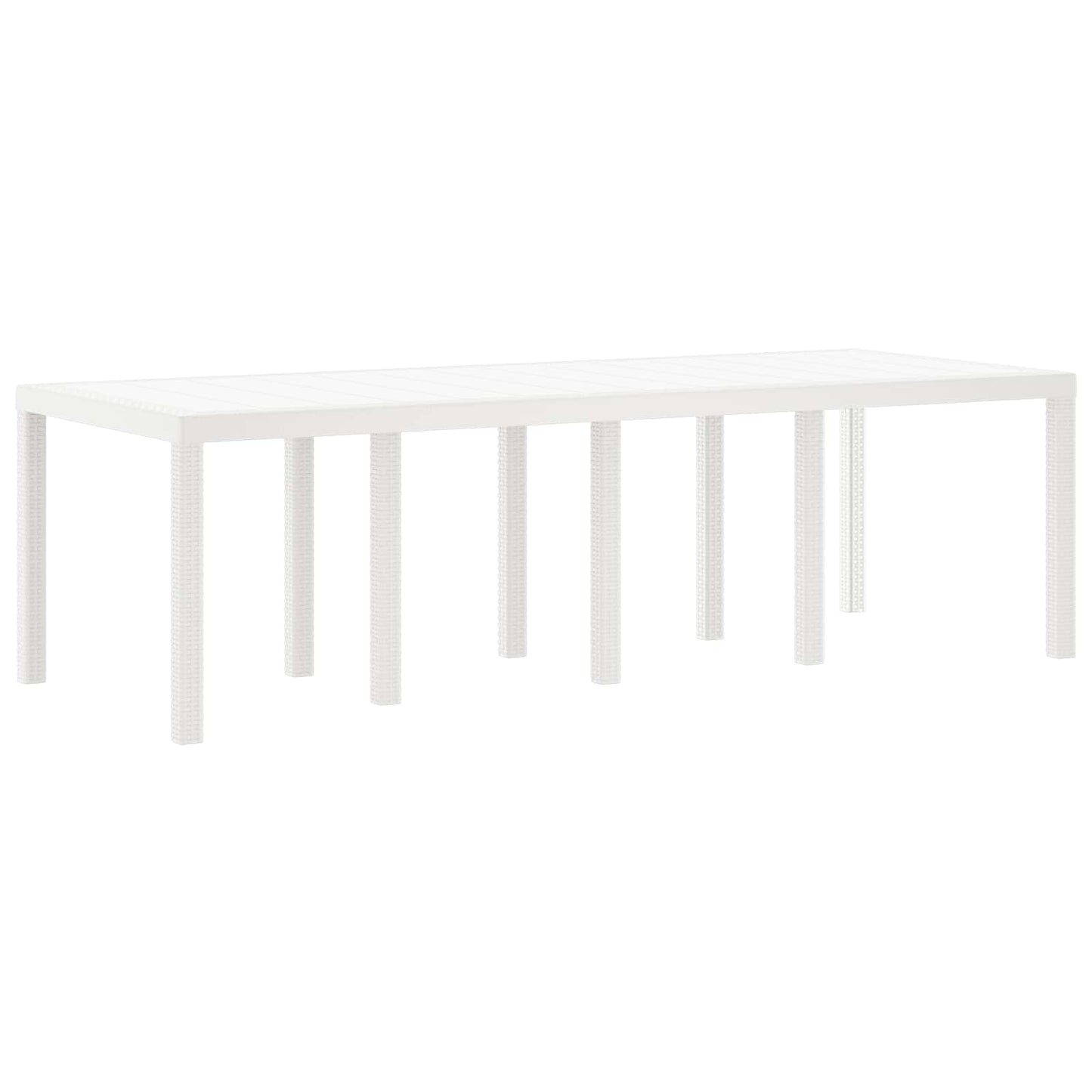 vidaXL Garden Dining Set 9 pcs White Polypropylene