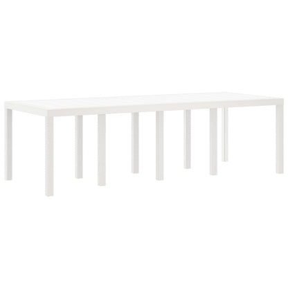 vidaXL Garden Dining Set 9 pcs White Polypropylene