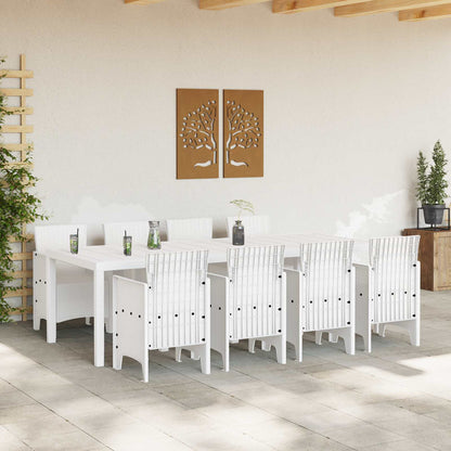 vidaXL Garden Dining Set 9 pcs Light Grey Polypropylene