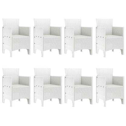 vidaXL Garden Dining Set 9 pcs Light Grey Polypropylene