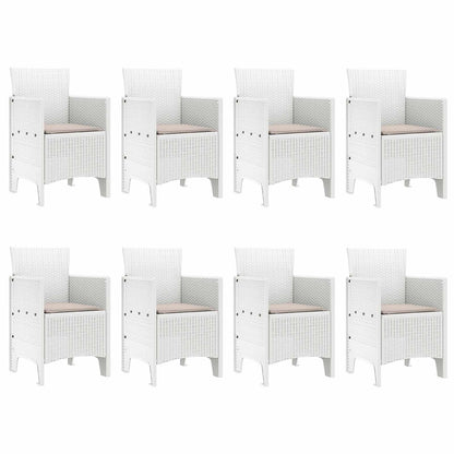 vidaXL Garden Dining Set 9 pcs Light Grey Polypropylene
