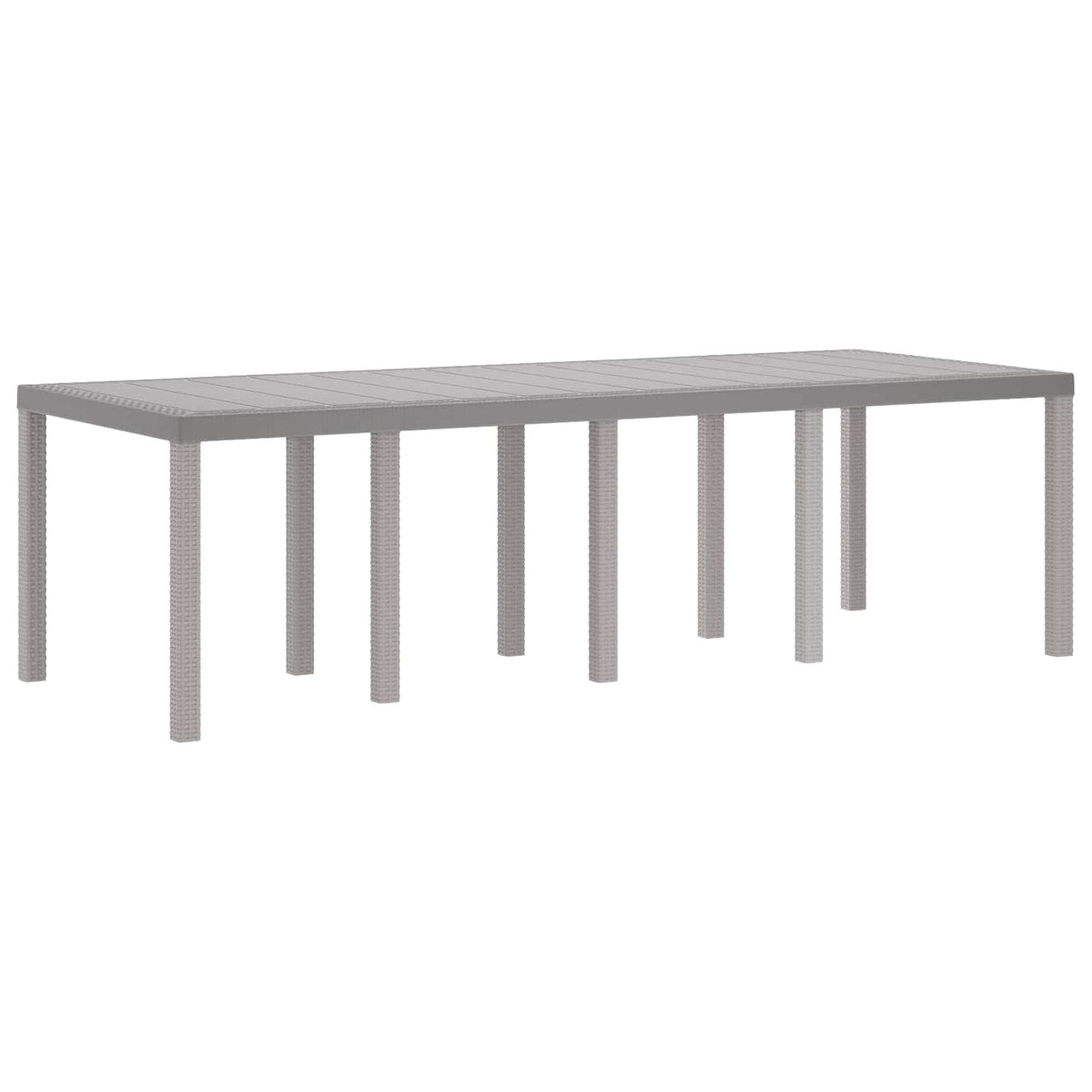 vidaXL Garden Dining Set 9 pcs Light Grey Polypropylene