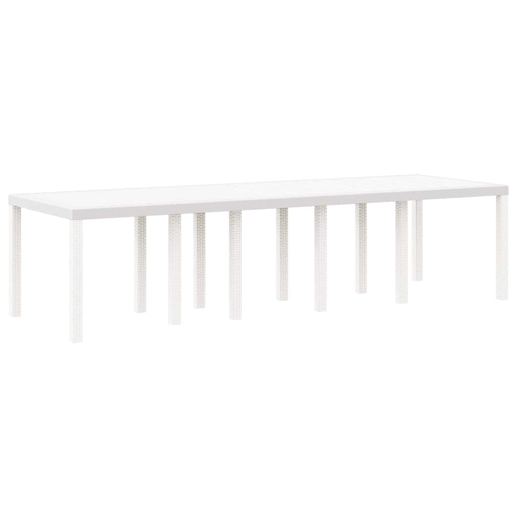 vidaXL Garden Dining Set 11 pcs White Rattan and Steel