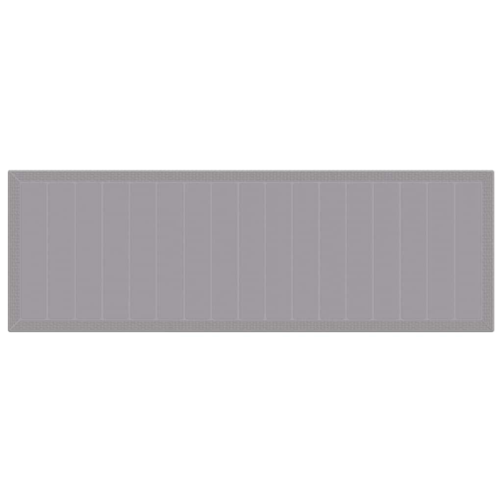 vidaXL Garden Dining Set 11 pcs Light grey Poly rattan