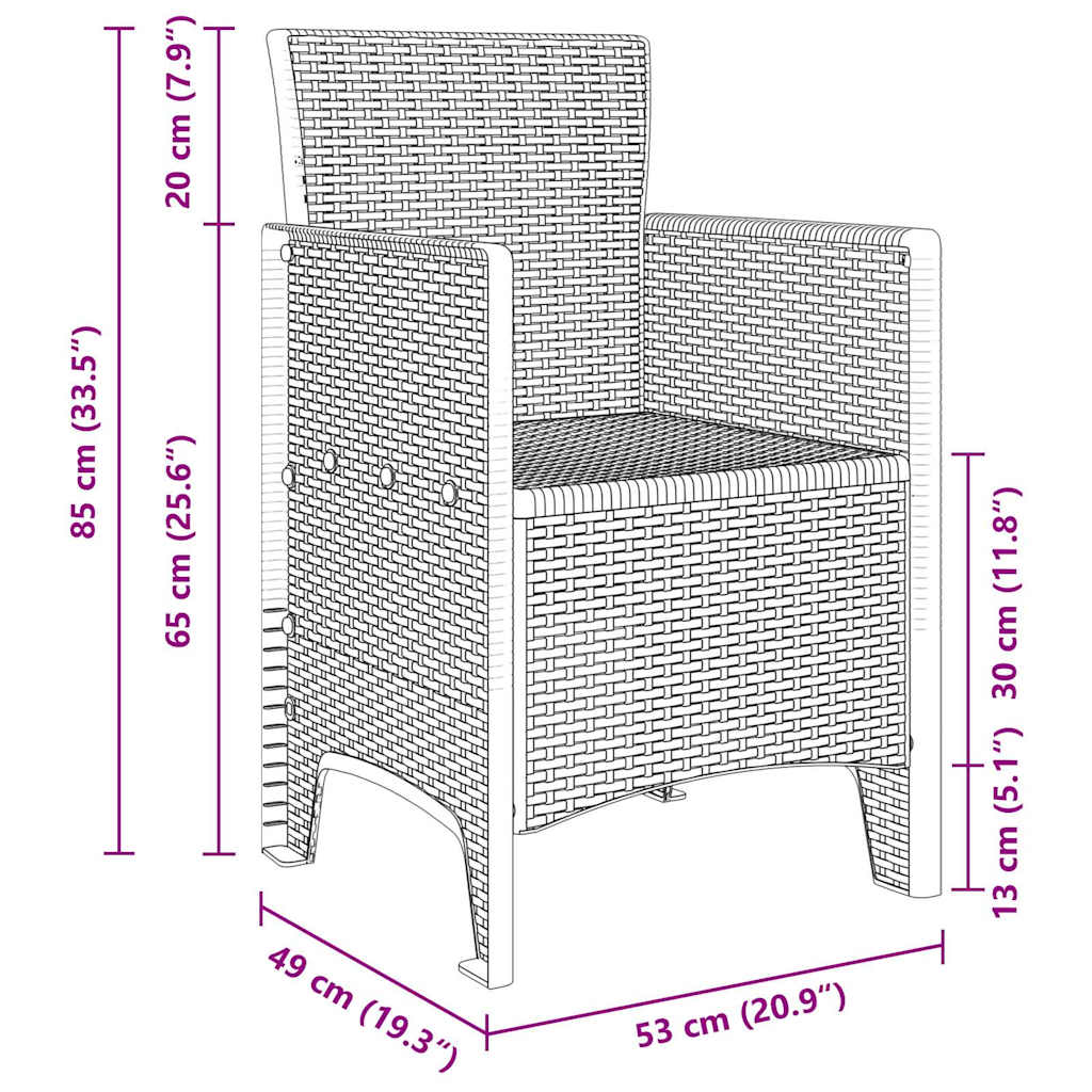 vidaXL Garden Dining Set 13 pcs White Polt rattan