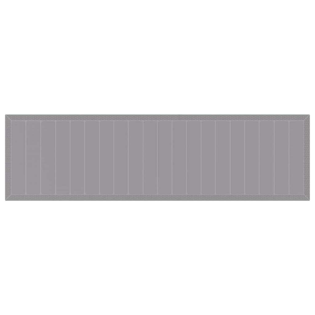 vidaXL Garden Dining Set 13 pcs Light Grey Polt rattan