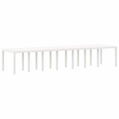vidaXL Garden Dining Set with Cushions 15 pcs White PP