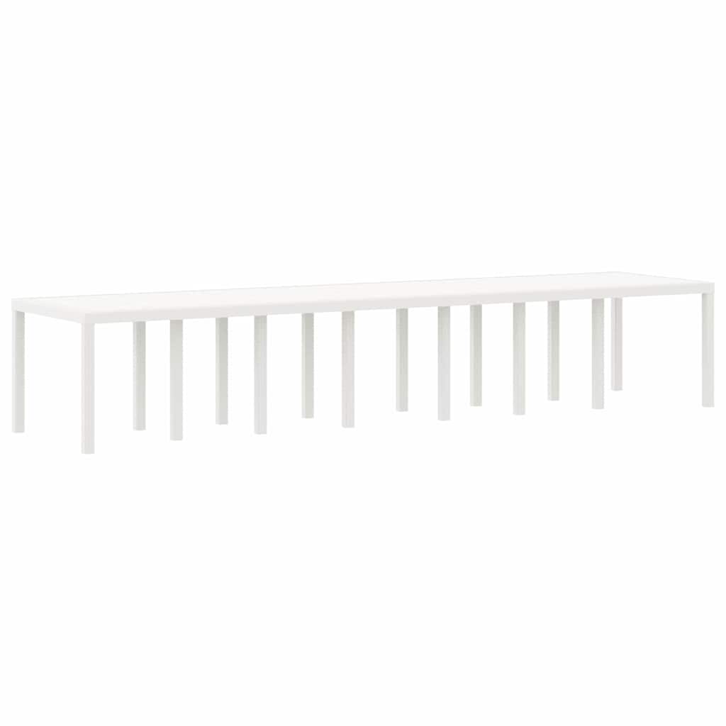 vidaXL Garden Dining Set with Cushions 15 pcs White PP