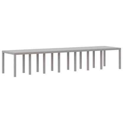 vidaXL Garden Dining Set with Cushions 15 pcs Light Grey PP