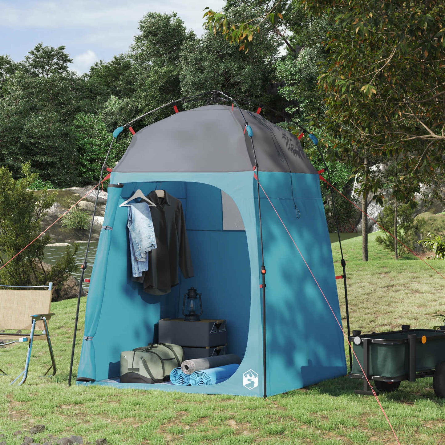 vidaXL Instant Tent 2-Person Quick-Release Blue 160 x 160 x 227 cm