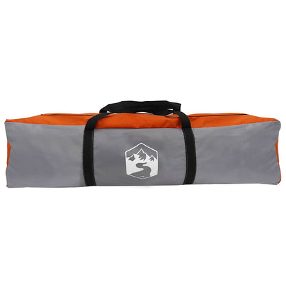 vidaXL Instant Tent 2-Person Quick-Release with Roof Grey and Orange