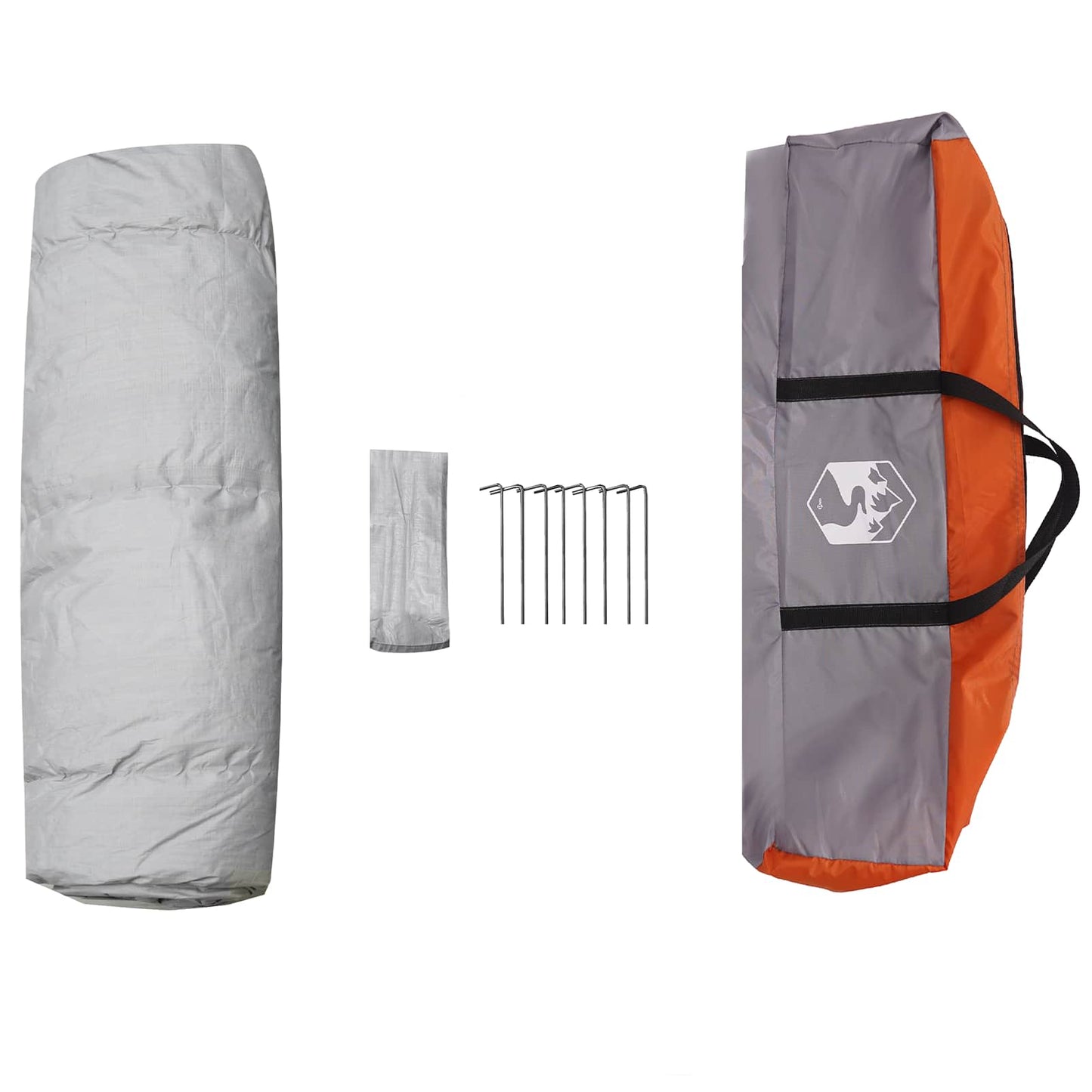 vidaXL Instant Tent 2-Person Quick-Release with Roof Grey and Orange