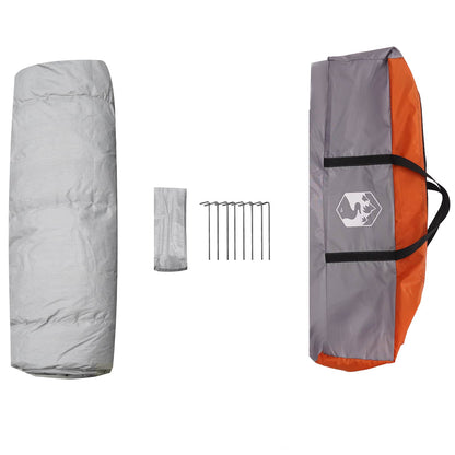 vidaXL Instant Tent 2-Person Quick-Release with Roof Grey and Orange