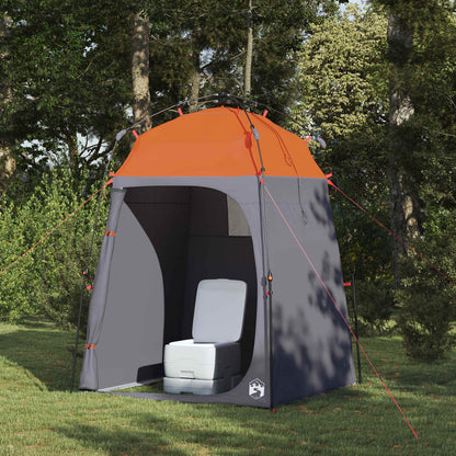 vidaXL Instant Tent 2-Person Quick-Release with Roof Grey and Orange