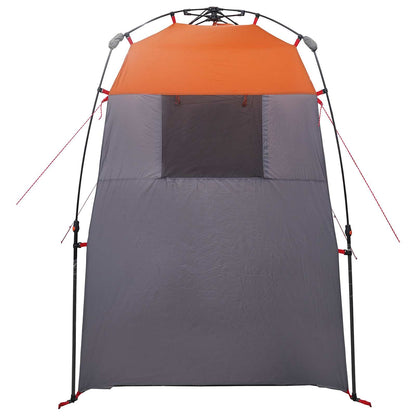 vidaXL Instant Tent 2-Person Quick-Release with Roof Grey and Orange
