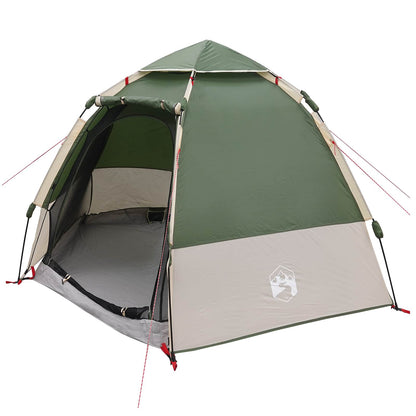 vidaXL Instant Tent with Rainfly 4-Person Quick-Release Green