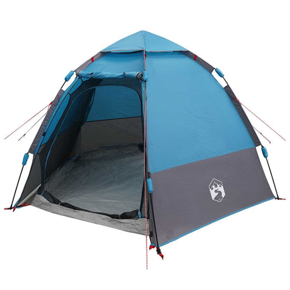 vidaXL Instant Tent with Rainfly 4-Person Quick-Release with Roof Blue