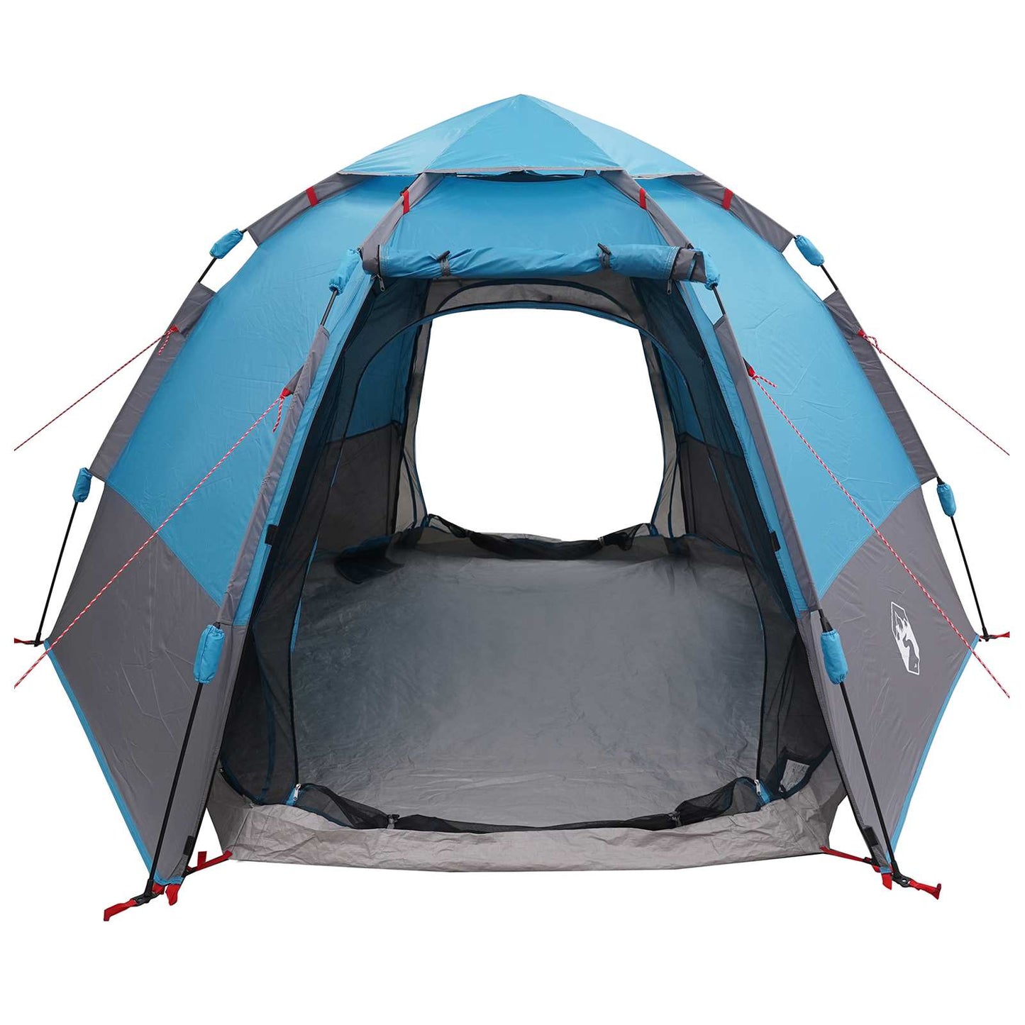vidaXL Instant Tent with Rainfly 4-Person Quick-Release with Roof Blue