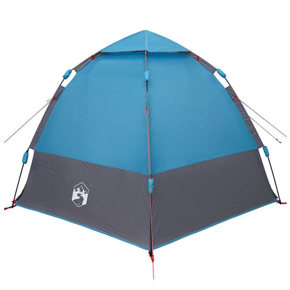 vidaXL Instant Tent with Rainfly 4-Person Quick-Release with Roof Blue