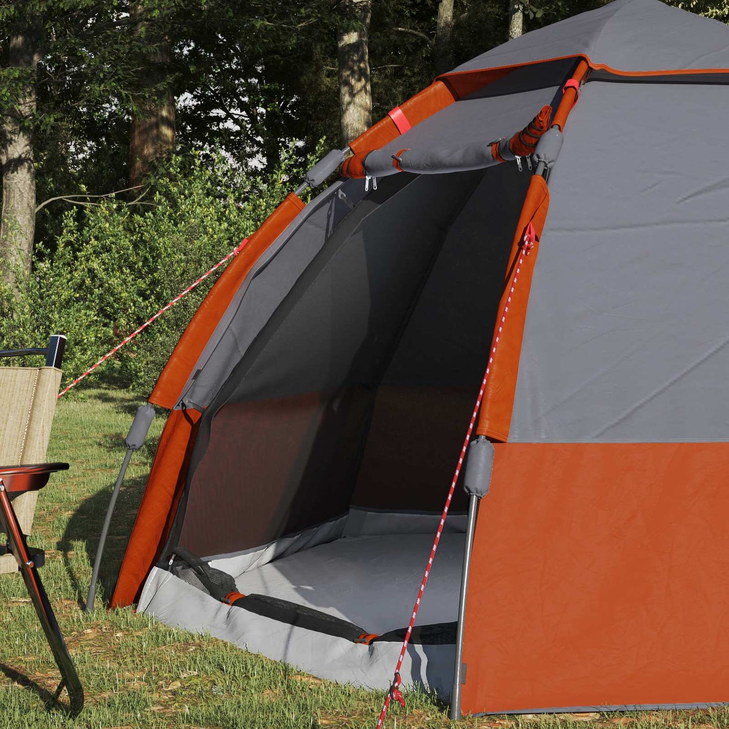 vidaXL Instant Tent with Rainfly 4-Person Quick-Release 185T Polyester