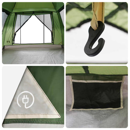 vidaXL Instant Tent with Rainfly 3-Person Quick-Release Green