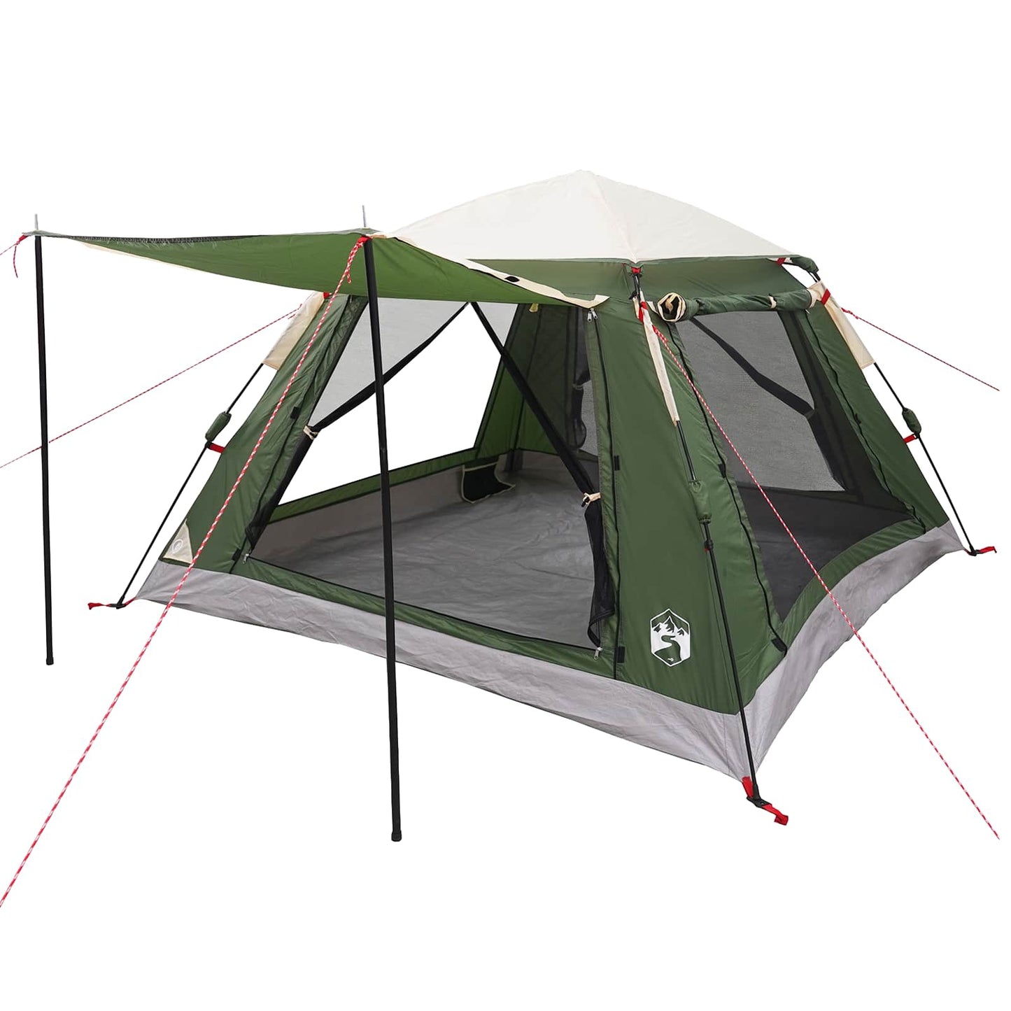 vidaXL Instant Tent with Rainfly 3-Person Quick-Release Green