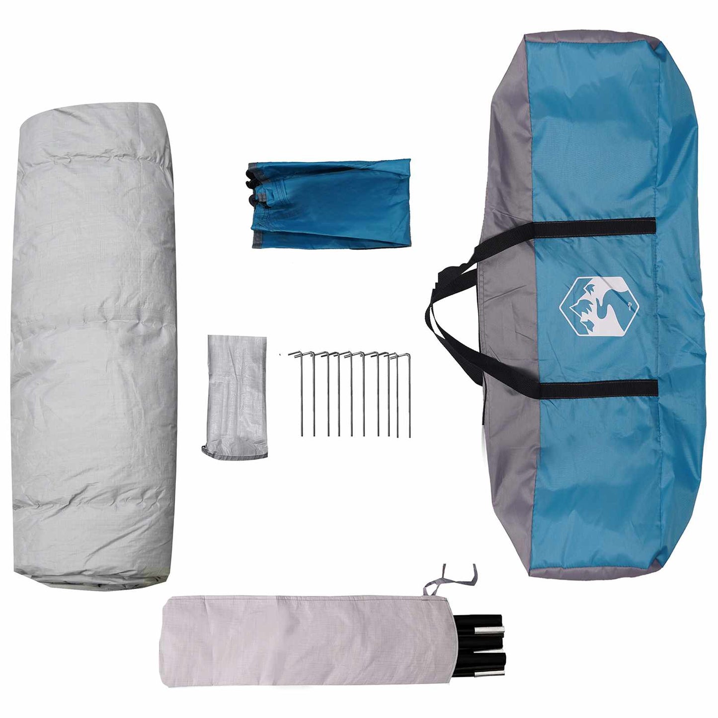 vidaXL Instant Tent with Rainfly 3-Person Quick-Release with Roof Blue