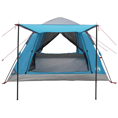 vidaXL Instant Tent with Rainfly 3-Person Quick-Release with Roof Blue