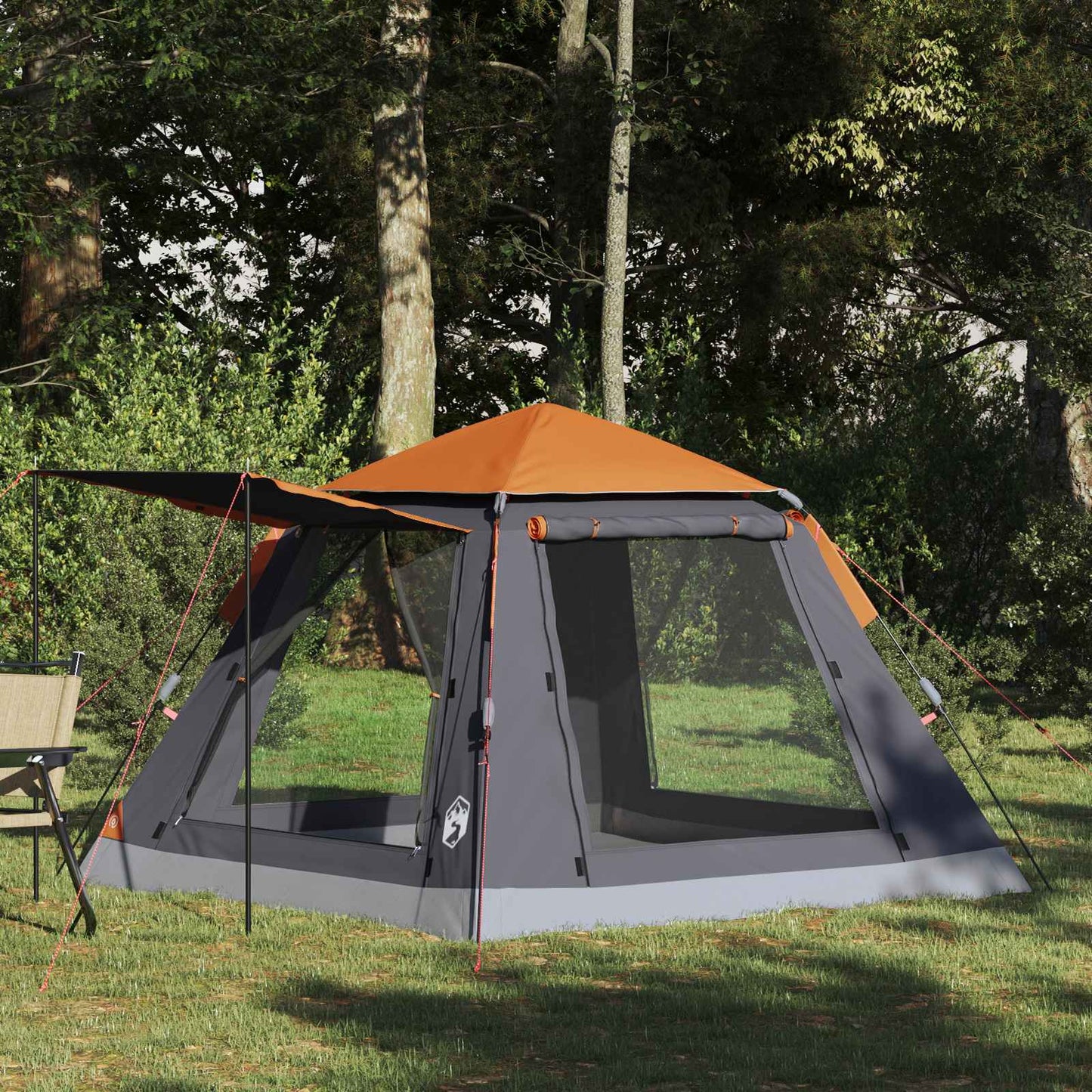 vidaXL Instant Tent with Rainfly 3-Person Quick-Release 185T Polyester
