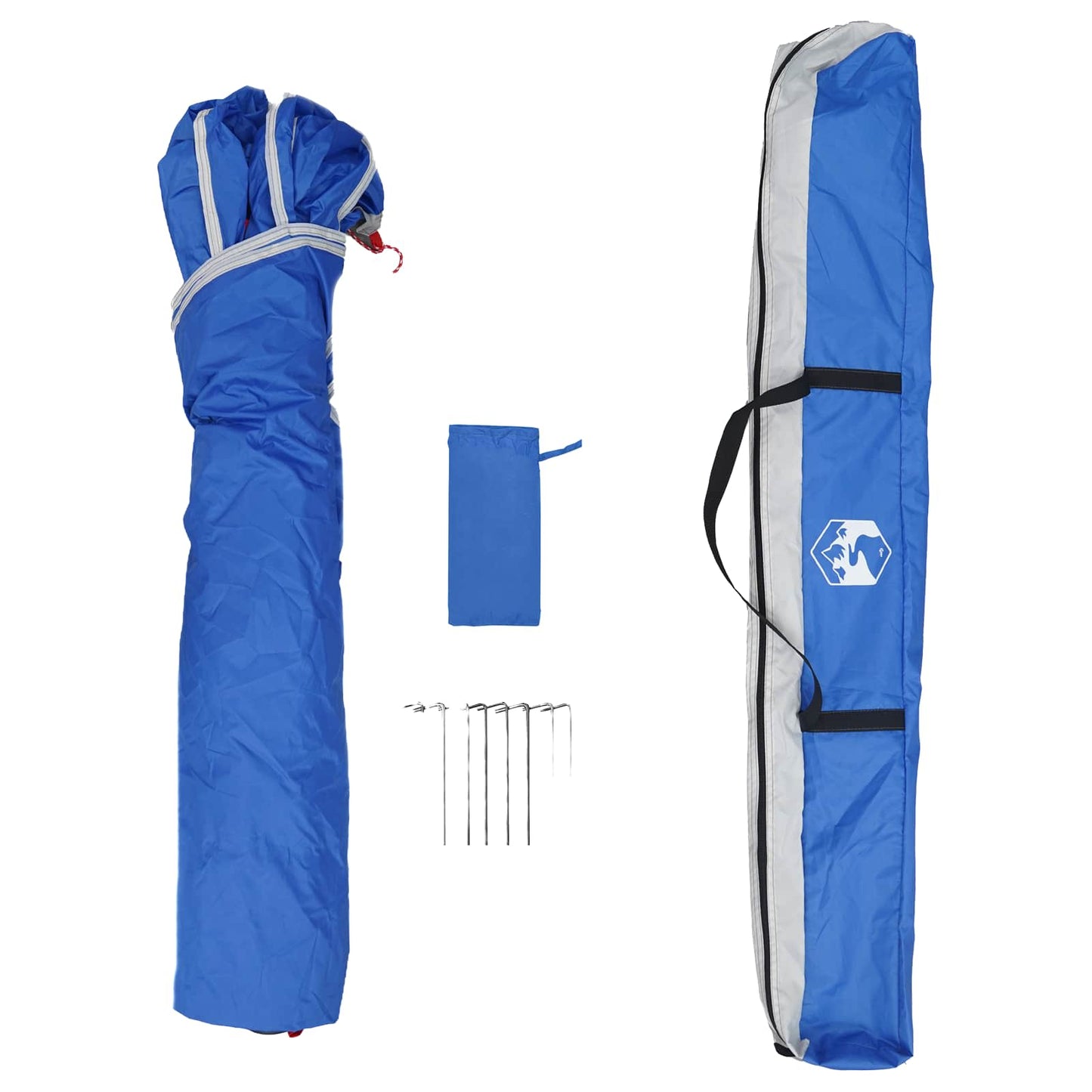 vidaXL Instant Tent 4-Person Quick-Release Azure Blue 185T Polyester
