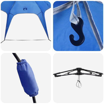 vidaXL Instant Tent 4-Person Quick-Release Azure Blue 185T Polyester
