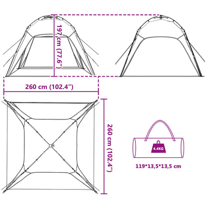 vidaXL Instant Tent 4-Person Quick-Release Sea Green 185T Polyester