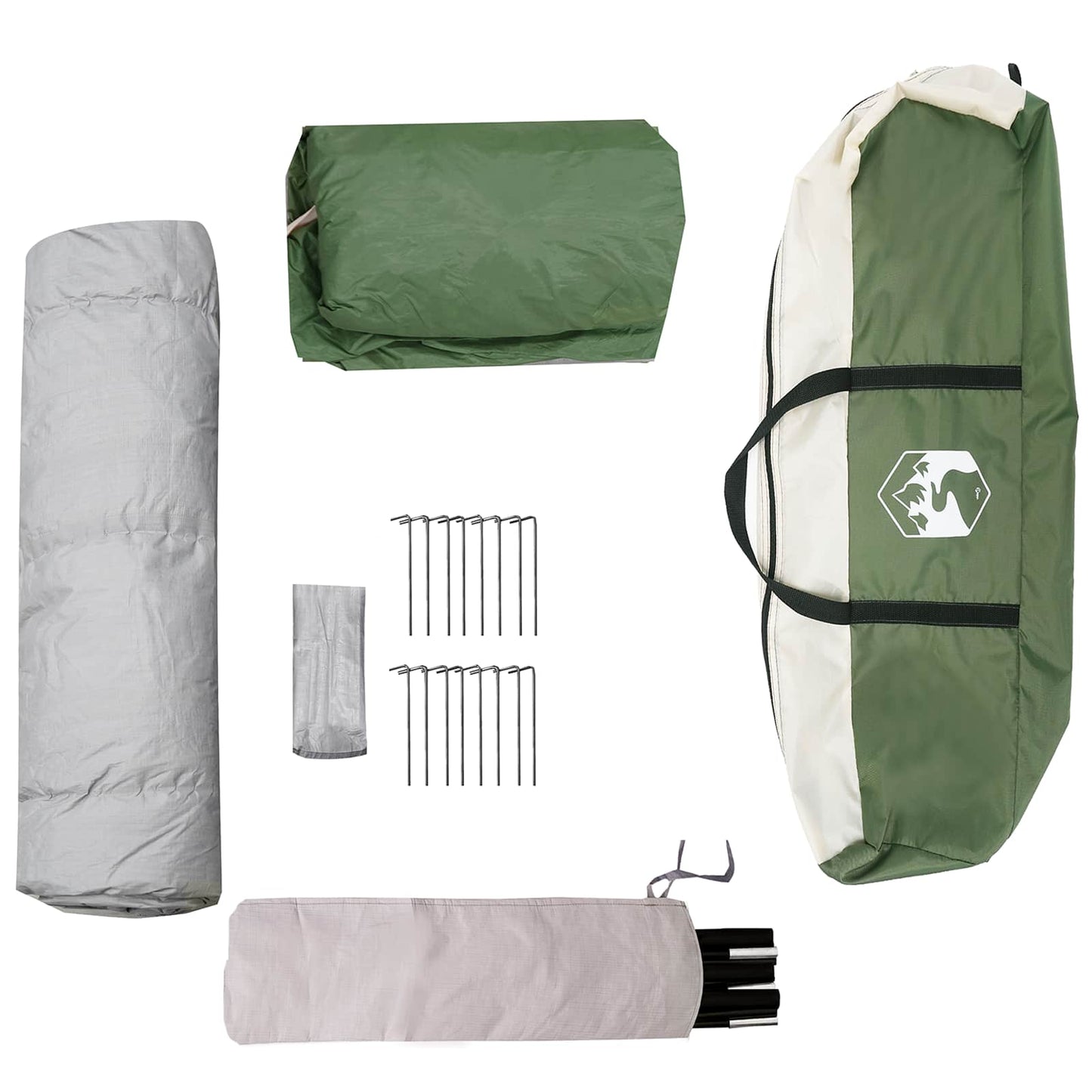 vidaXL Instant Tent with Rainfly 12-Person Quick-Release Green