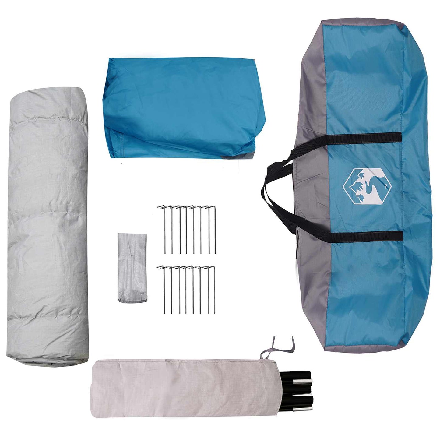 vidaXL Instant Tent with Rainfly 12-Person Quick-Release Blue