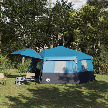 vidaXL Instant Tent with Rainfly 12-Person Quick-Release Blue